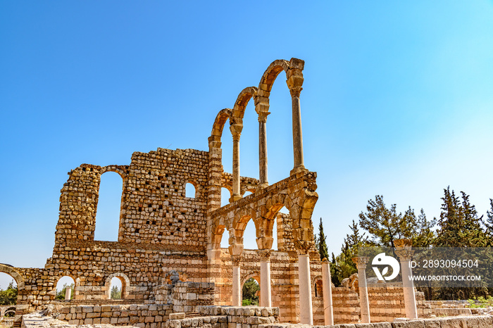 Great Palace of Umayyad Palace at Anjar in Lebanon. It is located about 50km east of Beirut and has 