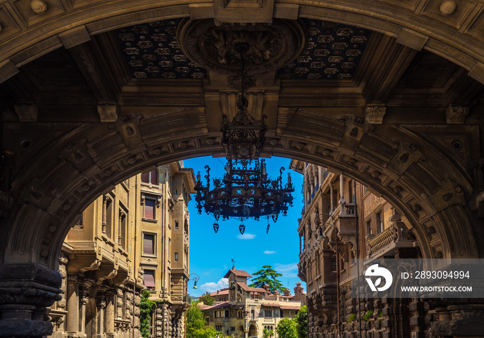 Rome (Italy) - The esoteric quarter of Rome, called Quartiere Coppedè, designed by architect Gino 