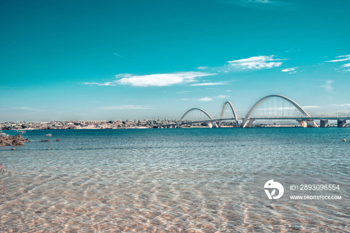 A beautiful view of JK Bridge in Brasilia, Brazil