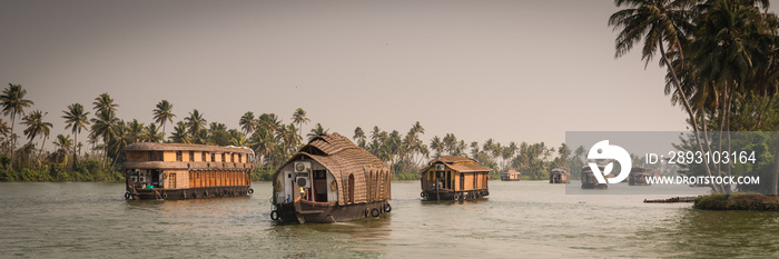 喀拉拉邦传统的印度房屋船