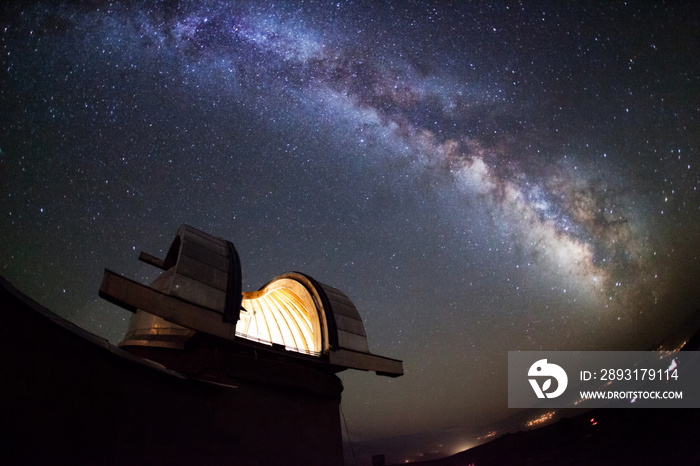 Astronomical observatory under the stars