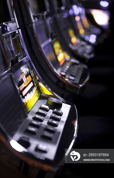 slot machine close up