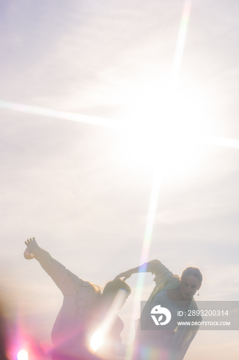 Women dancing in Nature