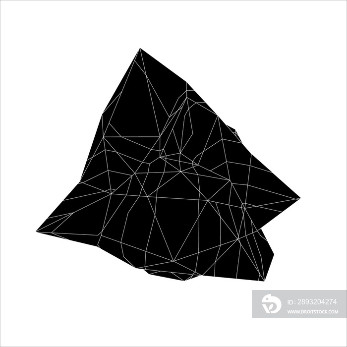 Isolated Abstract Geometric Line Design Element