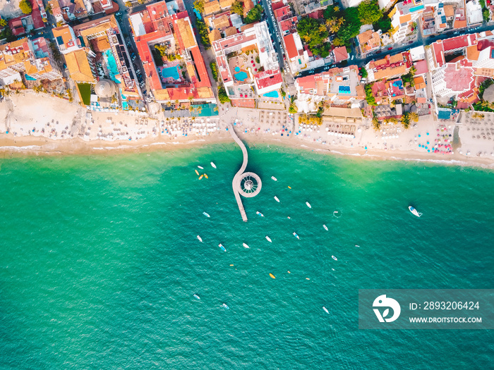 Aerial view of the Pier in Puerto Vallarta