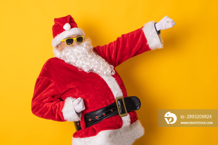 santa claus isolated on background with success expression