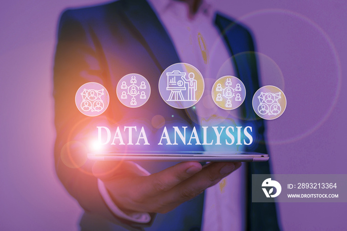 Text sign showing Data Analysis. Business photo showcasing Translate numbers to Analytical Conclusio