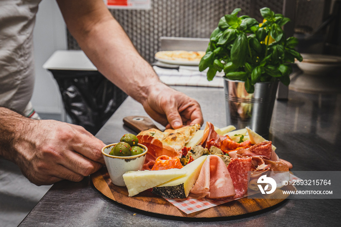 Italian selection of cold cuts ( Tagliere )