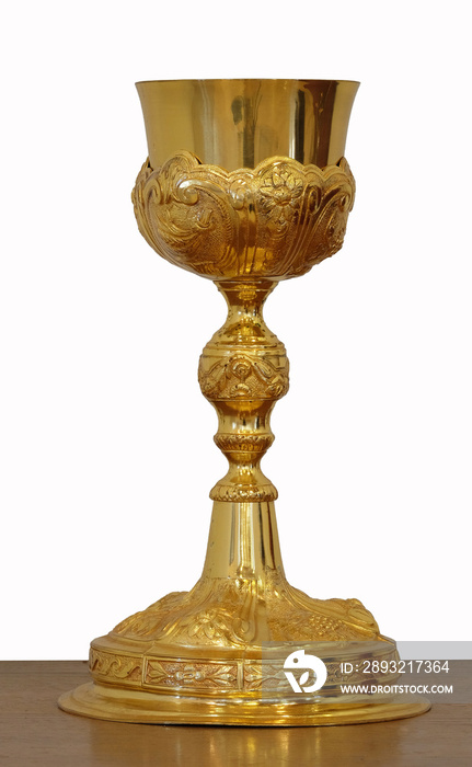 Gold sacred chalice, church of Saint Matthew in Stitar, Croatia