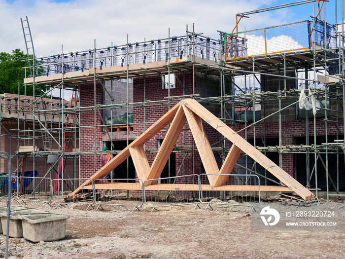 Newly built homes in a residential estate in England.