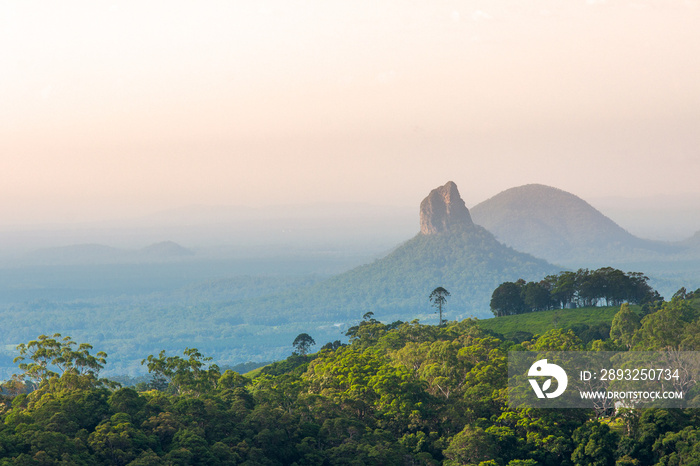 Mount Coonowrin of Glass House Mountains