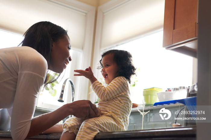 Portrait of mother and daughter (18-23 months)