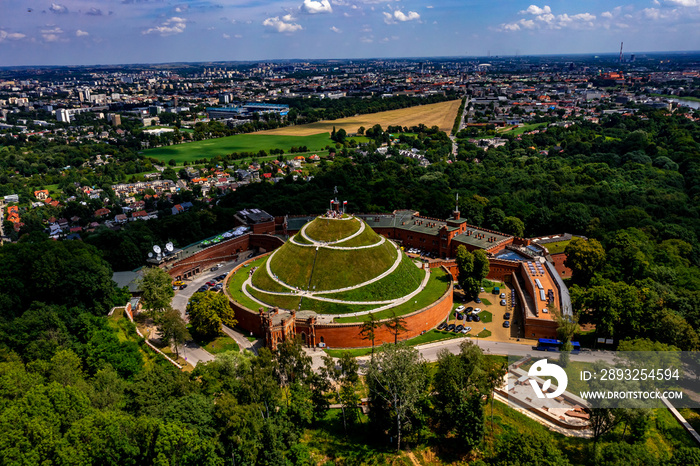 Kosciuszko Hügel Krakau | Luftbilder vom Kosciuszko Hügel in Krakau (Polen) | Kopiec Kościuszki