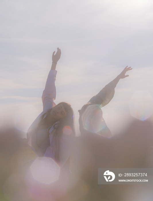 Women dancing in Nature