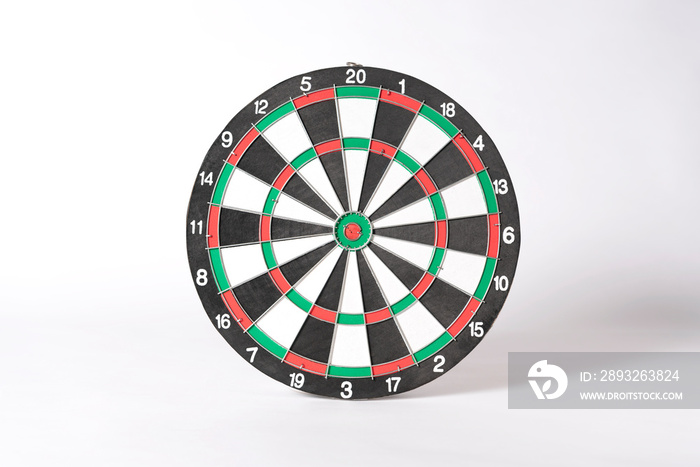 target dart board on gray background.