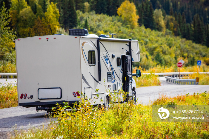 Large RV truck on a journey perfect family transportation