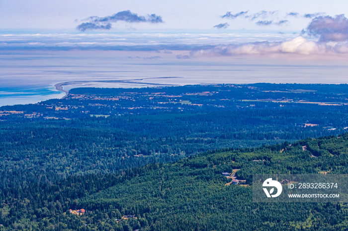 从奥林匹克国家公园观看Sequim Washington和Dungeness Spit NWR