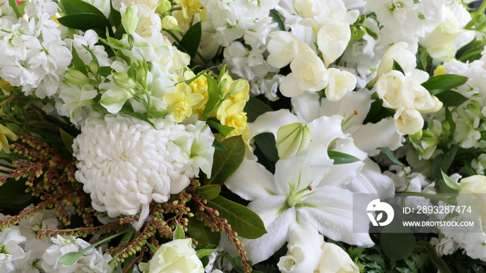 Shot of Flower and candle used for a funeral