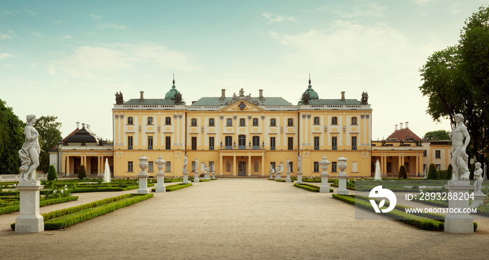 The Branicki Palace and park in Bialystok, Poland