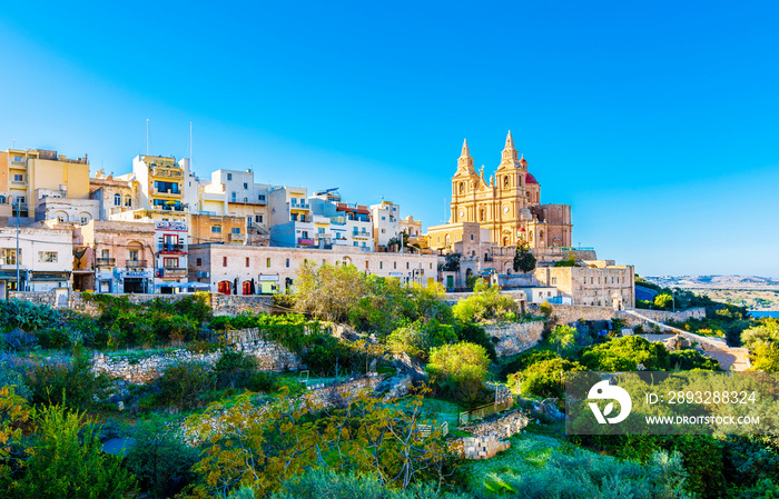 Mellieha city view in Malta