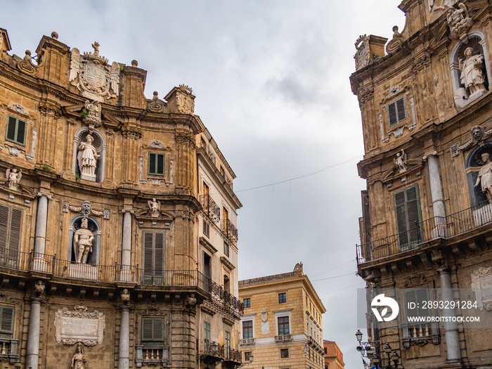 Quattro Canti, officially known as Piazza Vigliena, is a Baroque square in Palermo, Sicily, Southern