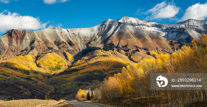 Autumn views near Telluride Colorado Scenic Highway 145 Rocky Mountains