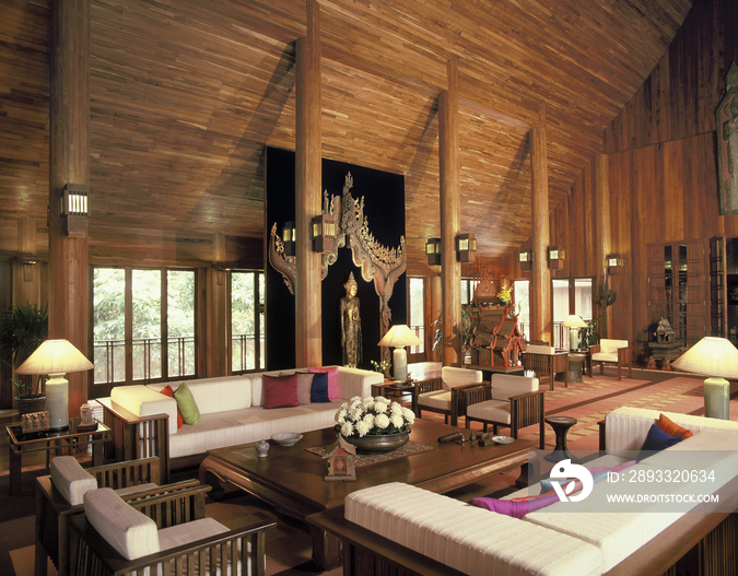 Thailand, Chiang Mai, house interior designed by David de Long