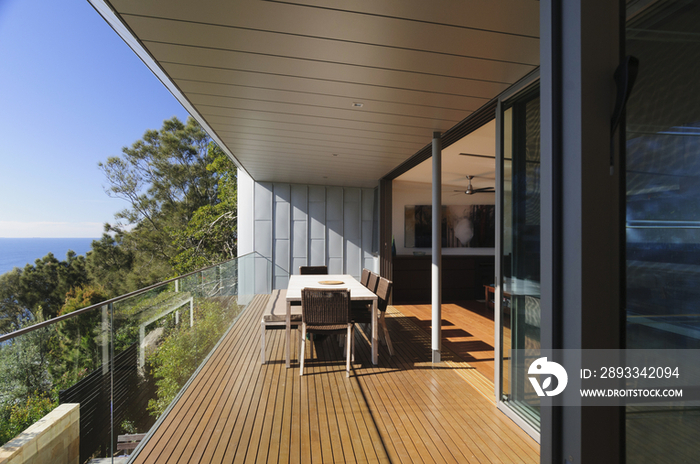 Balcony dining table; Sydney; NSW; Australia