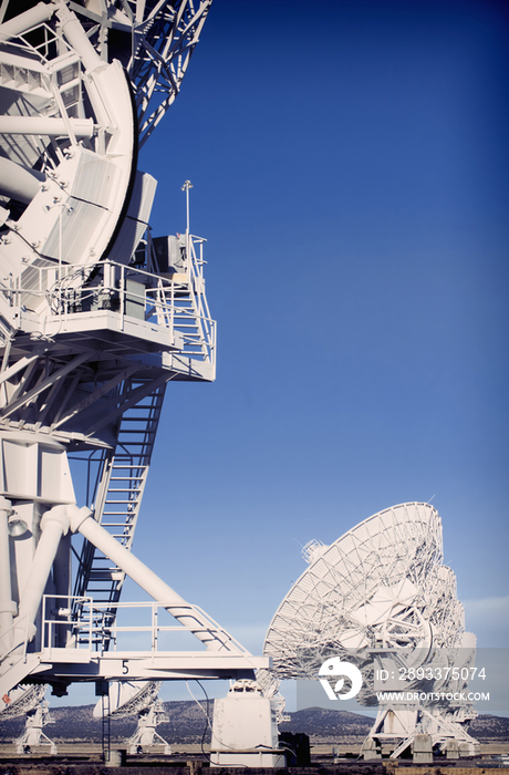 Radio telescopes in the landscape in New Mexico