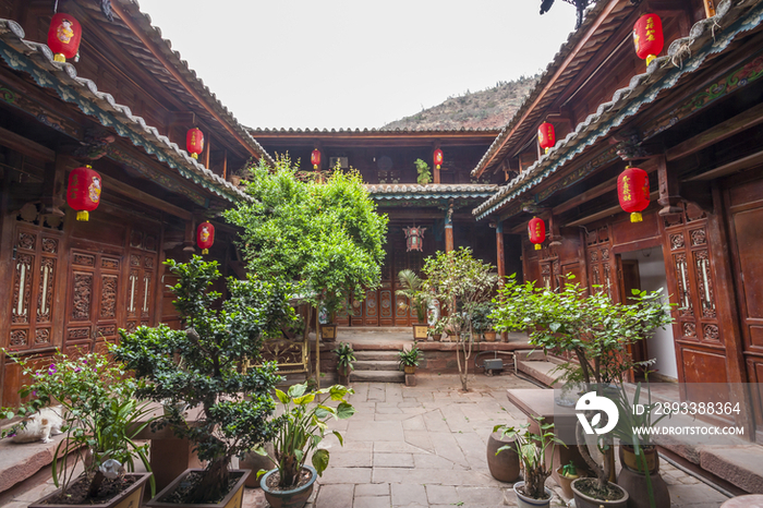 Wu Family Courtyard at Heijing Ancient Town in Yunnan,China