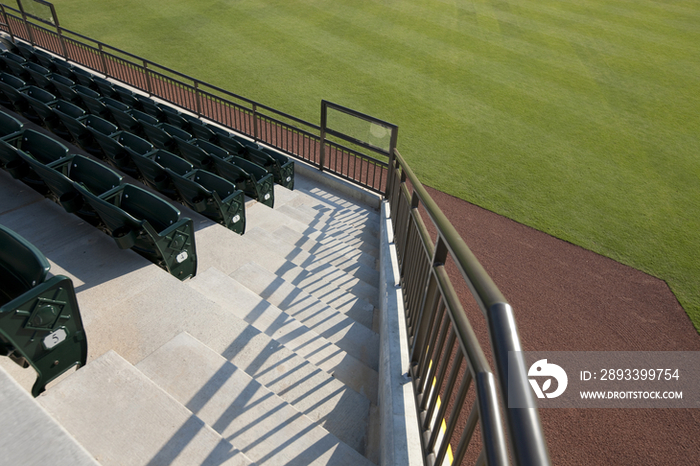 Tiered rows of seats