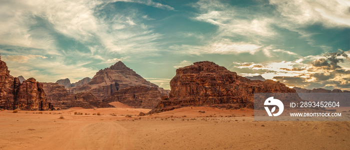 Wadi Rum山脉风景区景观
