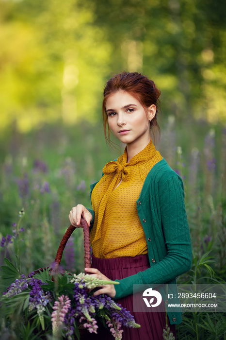 outdoors portrait of beautiful young woman