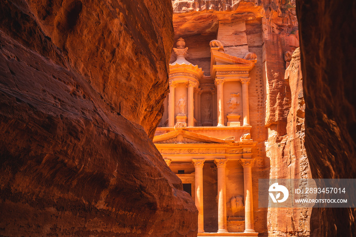 Al Khazneh, aka The Treasury at Petra, jordan. unesco world heritage site