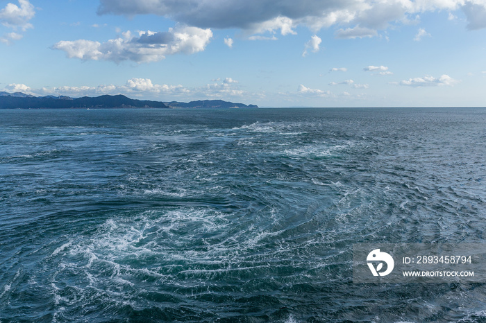 Naruto whirlpools in Tokushima of Japan