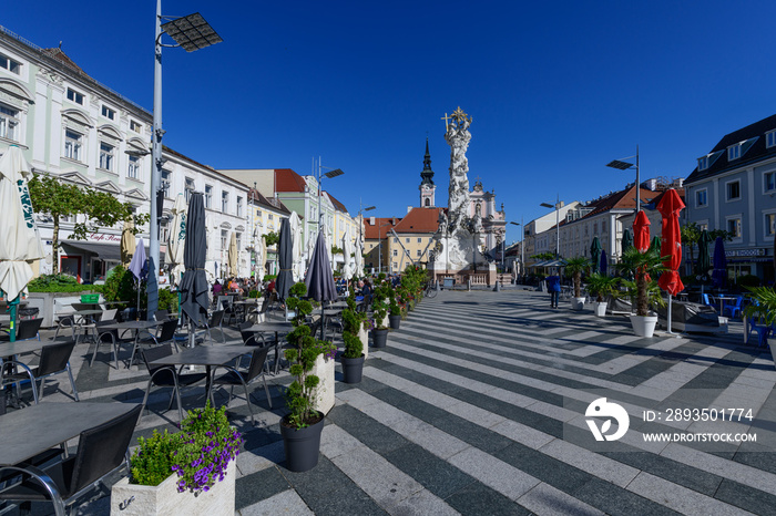 main square of st.pölten, lower austria