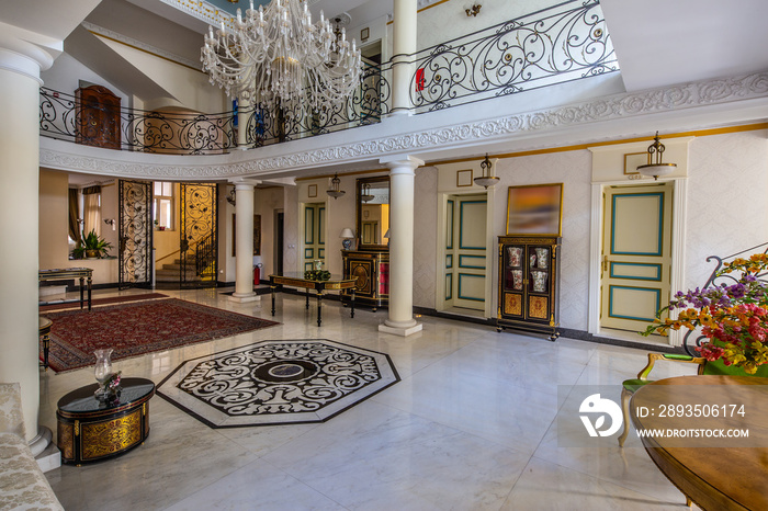 luxury marble lobby interior