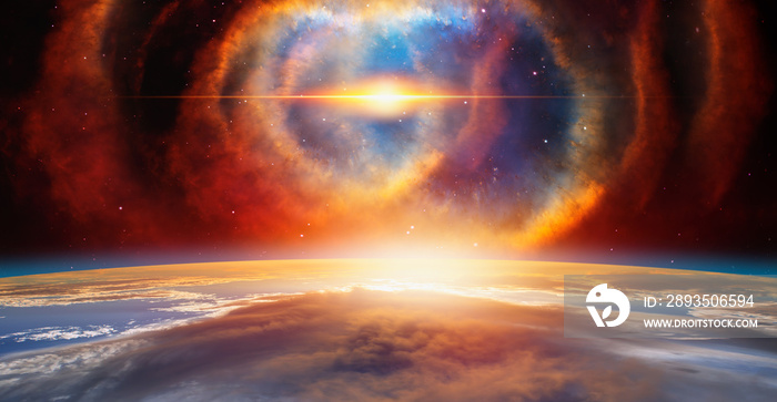 超新星在星系中心爆炸美国国家航空航天局提供的这张照片的元素