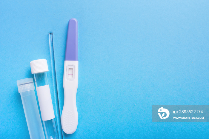 Pregnancy test positive with two stripes and contraceptive pill,