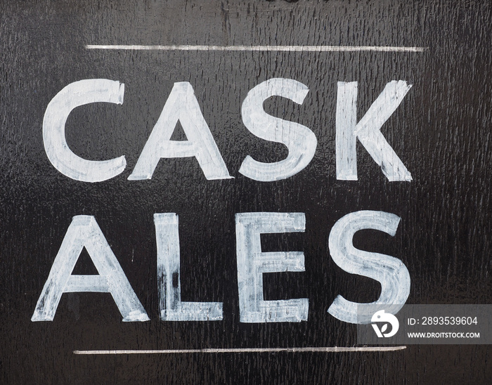 Cask ales sign