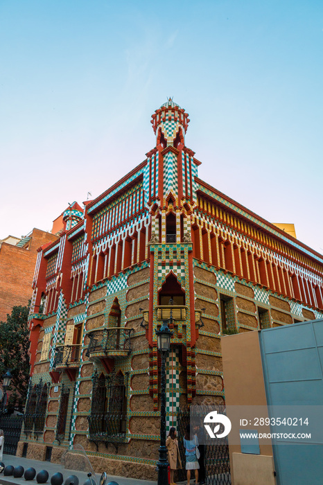 Casa vicens by Antoni Gaudí in Barcelona, Spain