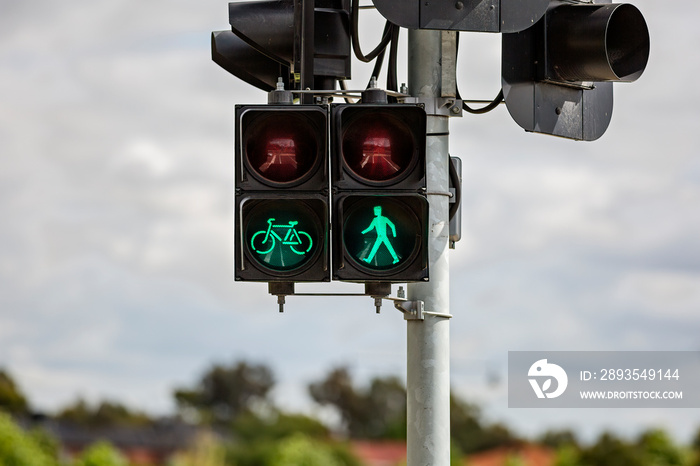 Pedestrian and cyclist traffic signal - Go