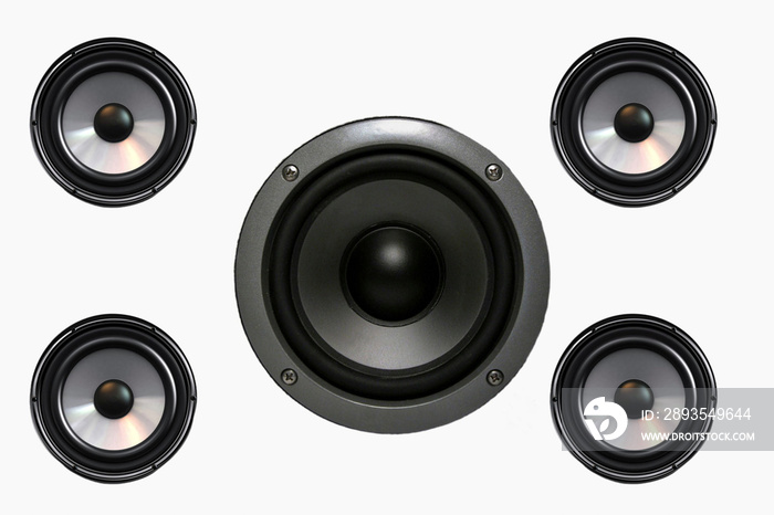 Speakers isolated on a white background