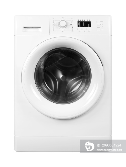 Home appliance - Front view Washing machine. Isolated