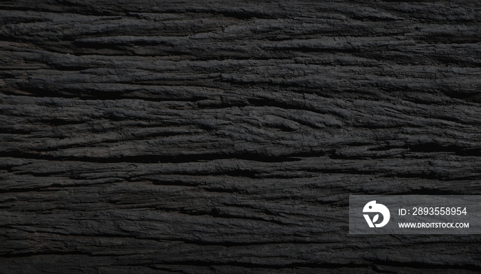 Black wood texture background. Dark black Wooden panel with beautiful patterns. Space for work.