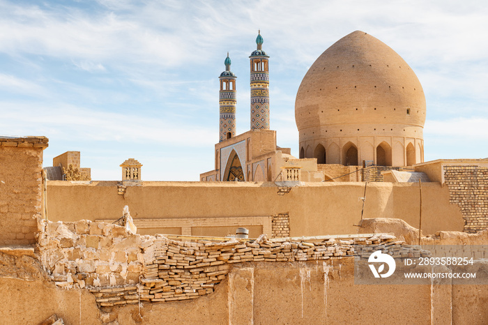 Scenic view of Agha Bozorg Mosque in Kashan, Iran