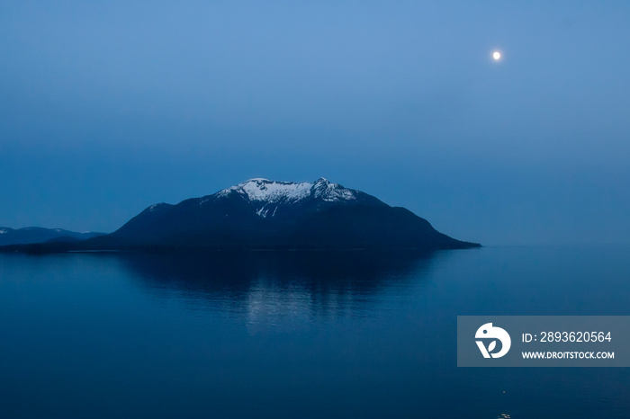 Snow Covered Island in Alaska, USA