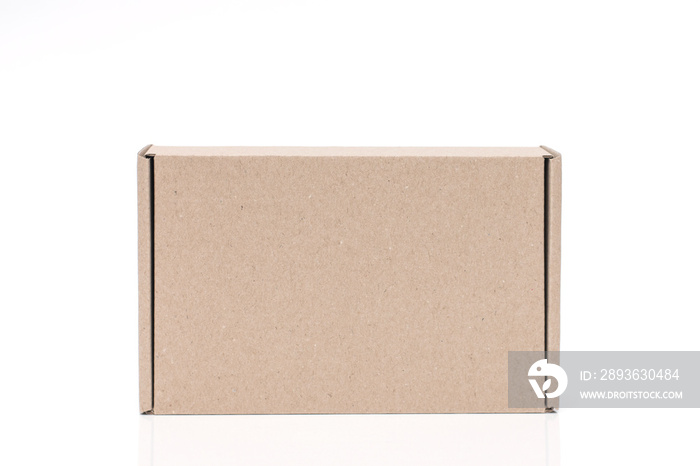 Carton box on white background