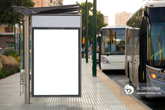 Blank advertising billboard mockup and template or light billboards with copy space for text or mess