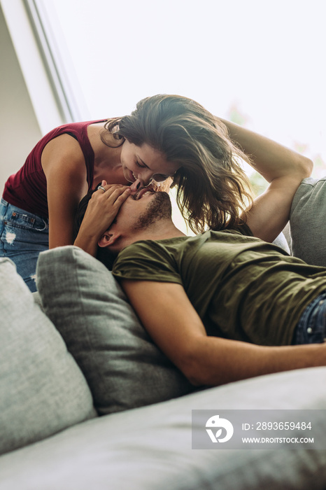 Couple spending quality time at home